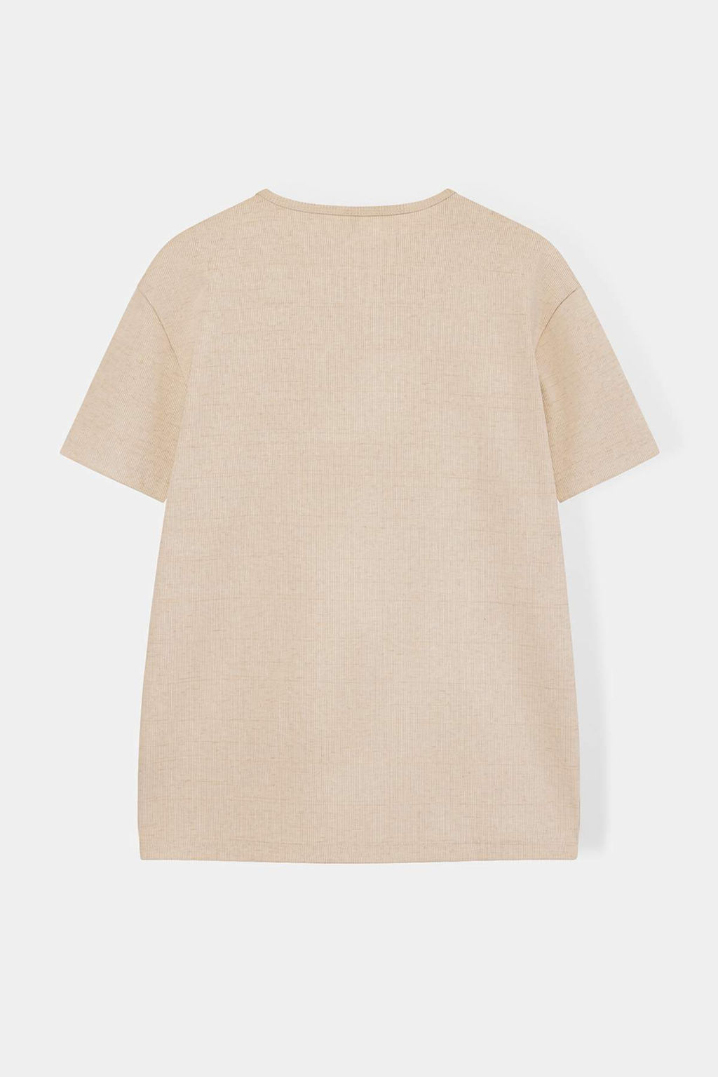 Bej Regular/Normal Kesim Dugmeli Dokulu Kaskorse T-Shirt TMNSS26TS00036 - Trendyolmilla фото 3