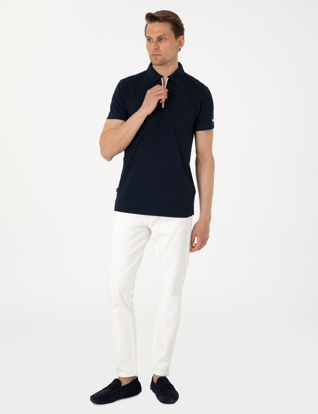 Lacivert Ultralight Kuma_ Slim Fit Polo Yaka Ti__rt