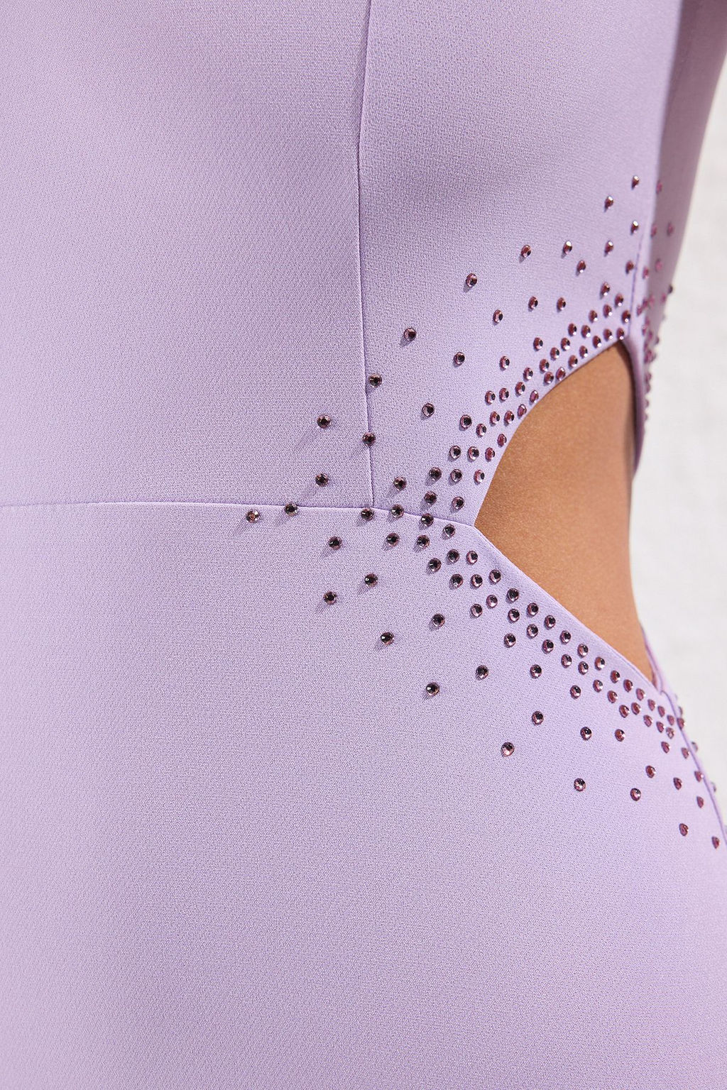 TRENDYOLMILLA Siyah Cut Out/Pencere Detayl? Tas Bask?l? Dokuma Uzun S?k Abiye & Mezuniyet Elbise TPRSS25AE00093  фото 3