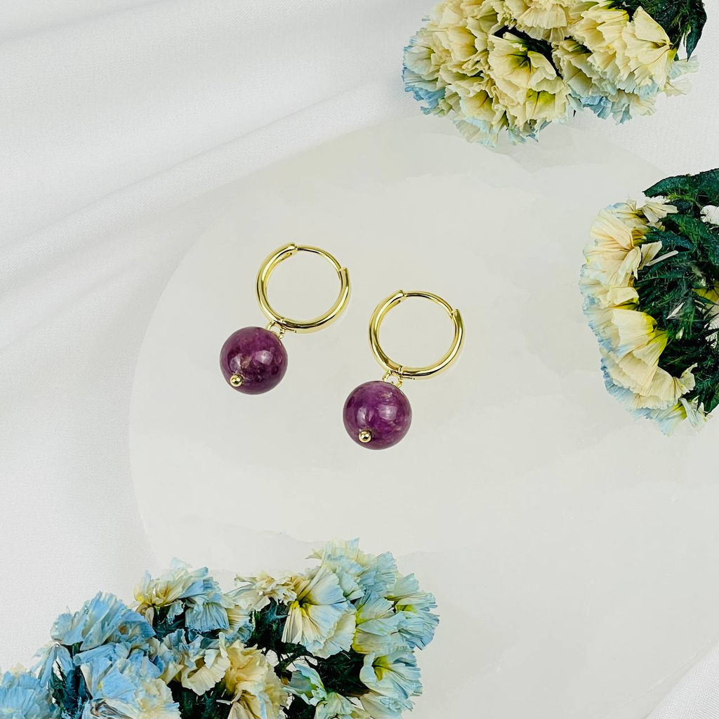 Серьги из Рубина