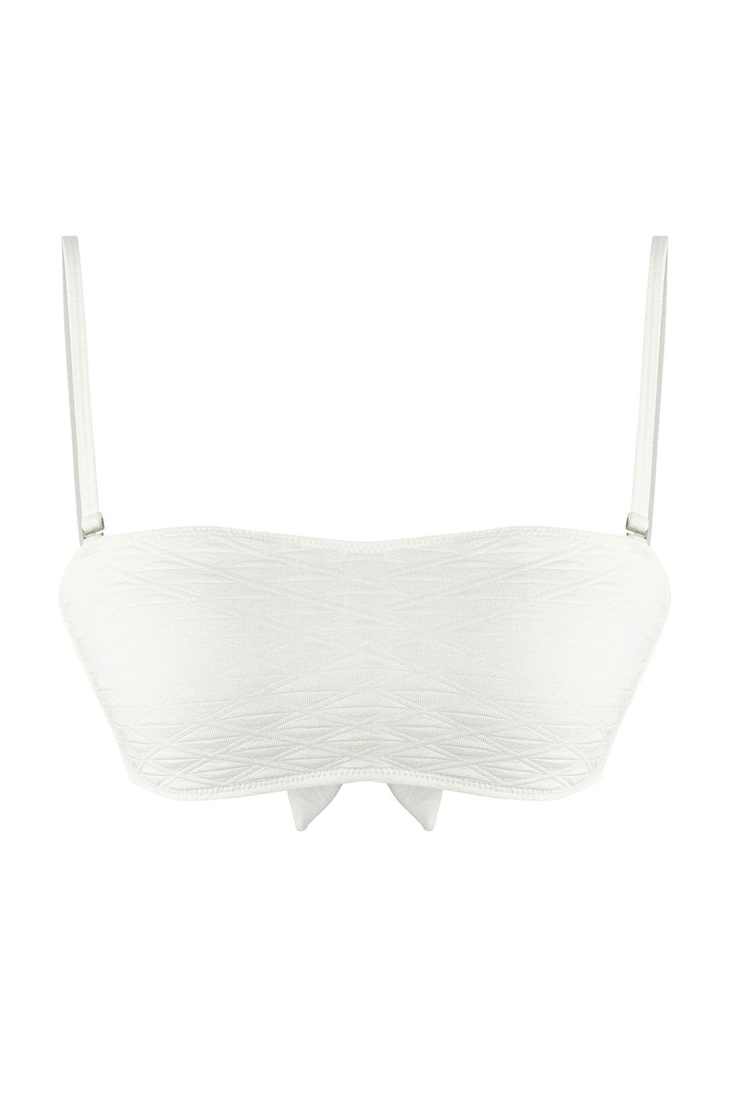 TRENDYOLMILLA Mavi Straplez Dokulu Bikini Ustu TBESS25BU00062  фото 8