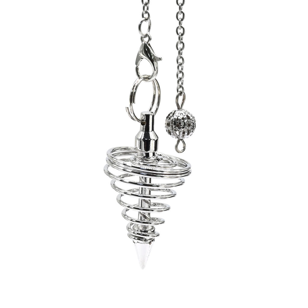 Маятник для биолокации на цепочке серебристый