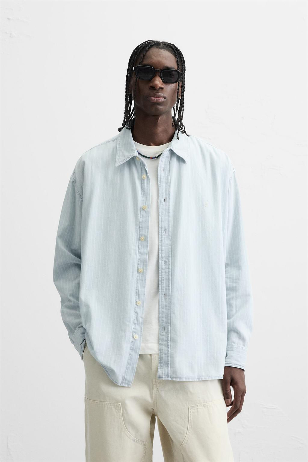 EMBROIDERED STRIPE SHIRT - Zara фото 2