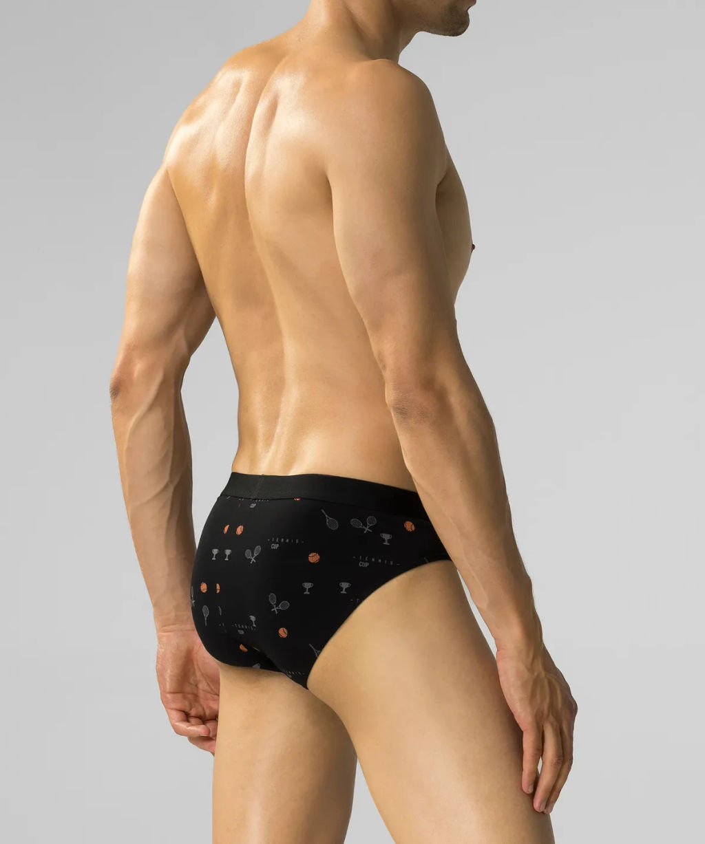 ATLANTIC 3MP-171 Трусы спорт Solid Tennis - набор 3 шт. черный + графитовый + голубой  фото 3