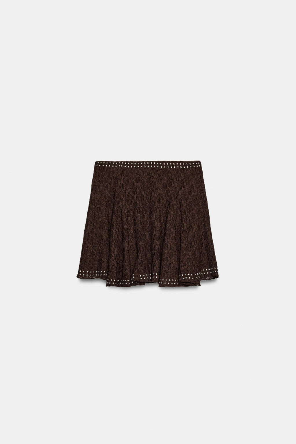 FALDA ENCAJE TACHAS / Chocolate - Zara фото 6