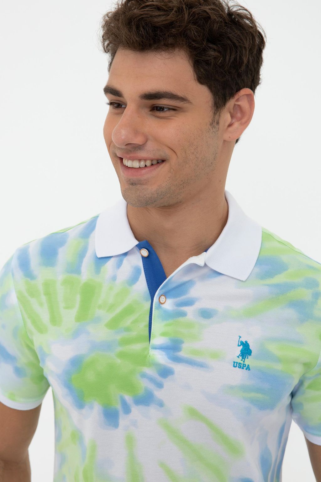 -60% Мужская футболка с воротником-поло Apple Green