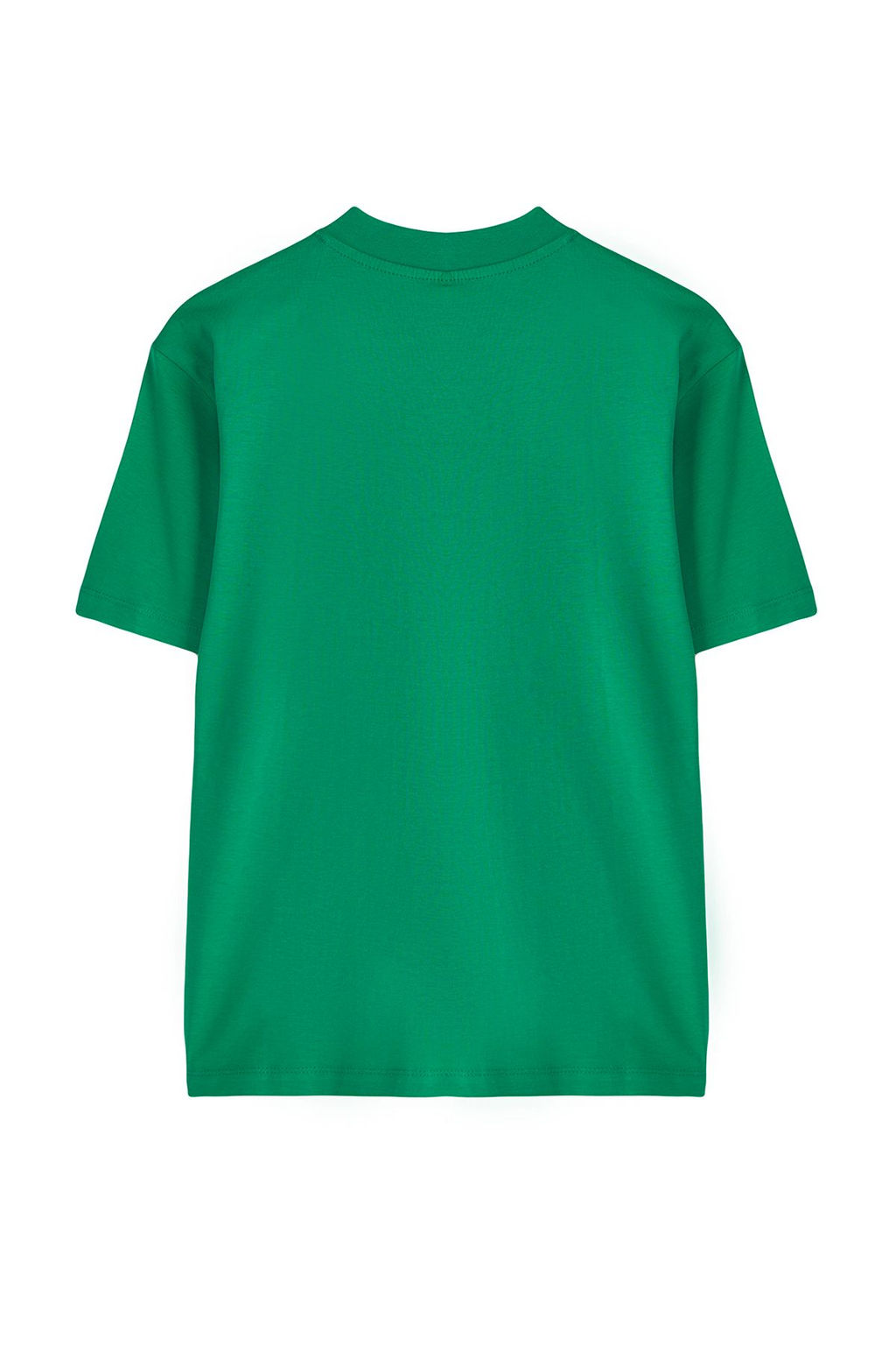 Yesil %100 Pamuk Basic Regular/Normal Kal?p Dik Yaka Orme T-Shirt TWOAW20TS0096
