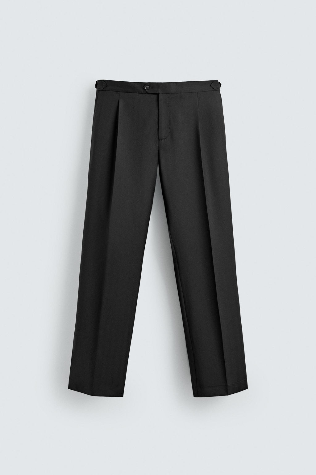 PANTAL?N PLIEGUES TRAJE 100% LANA / Negro - Zara фото 5