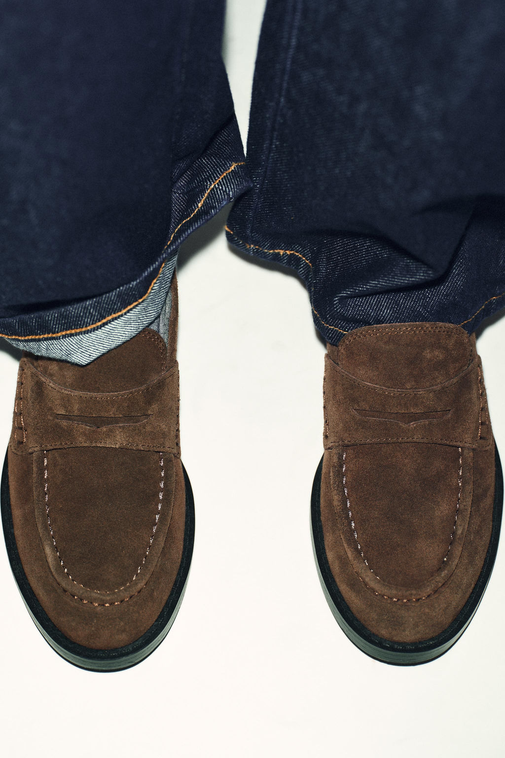 SPLIT SUEDE LOAFERS - Zara фото 2