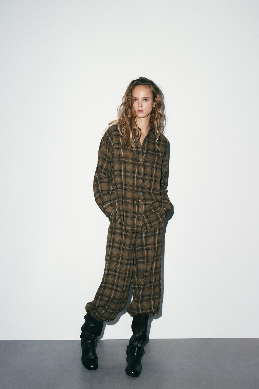 OVERSIZE CHECK SHIRT - Zara фото 9