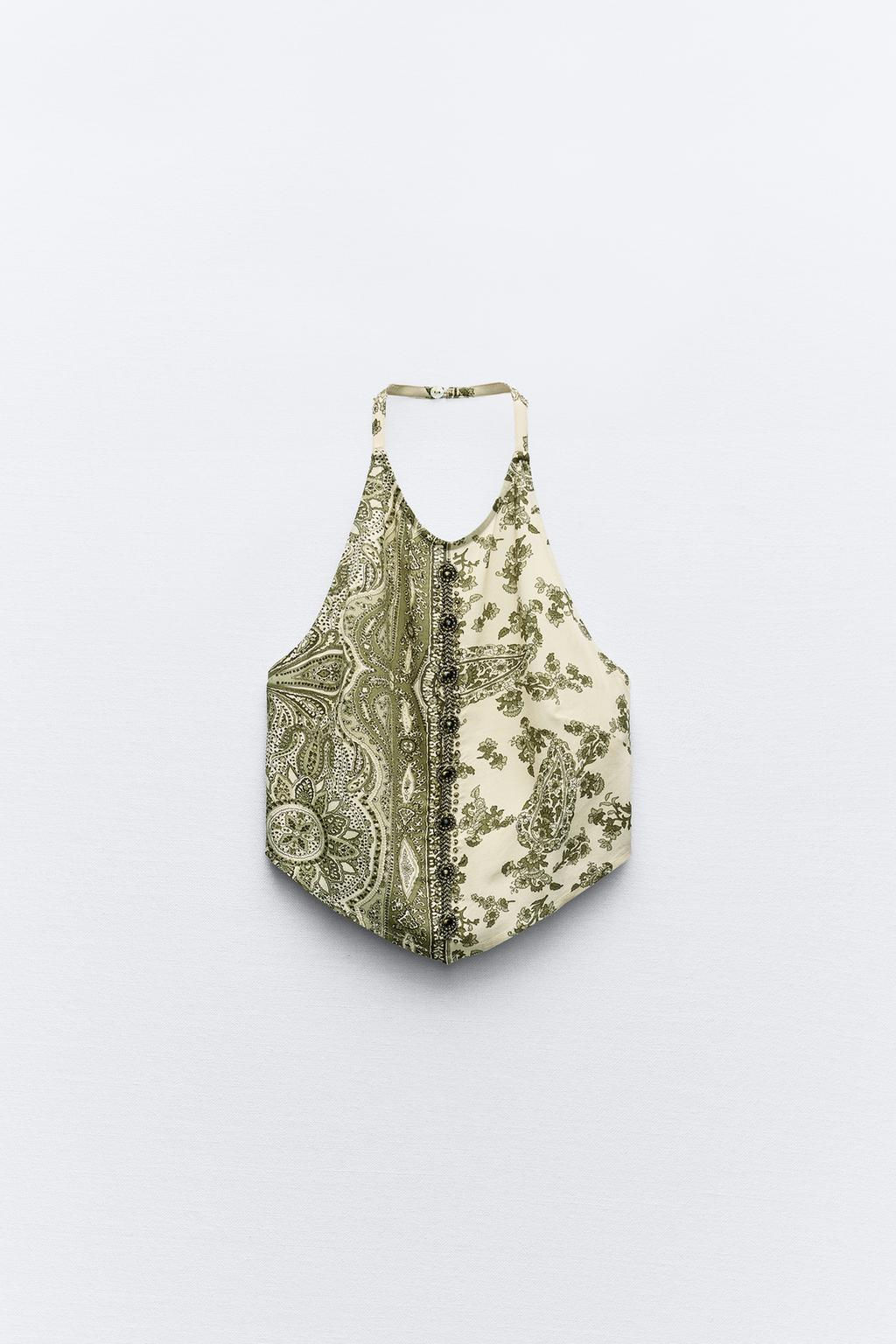 HALTER TOP WITH BEADING - Zara фото 5