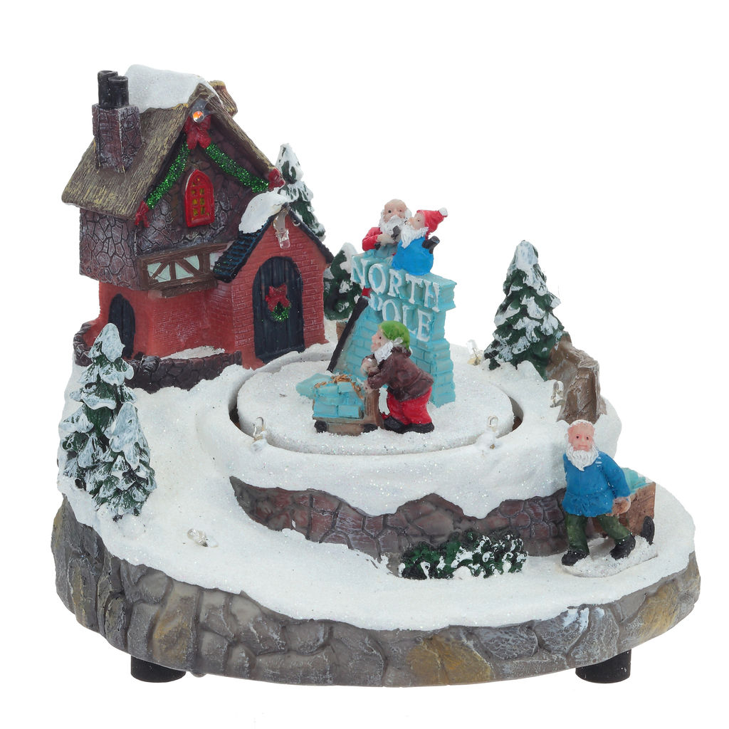 Фигурка декоративная "Рождество" (подсветка, движение, 3xAA, н/п), L18 W16,5 H16 см