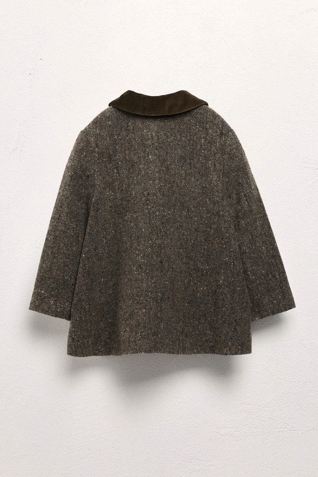 AGES 6-10 / VELVET PETER PAN COLLAR COAT WITH WOOL - LIMITED EDITION - Zara фото 2