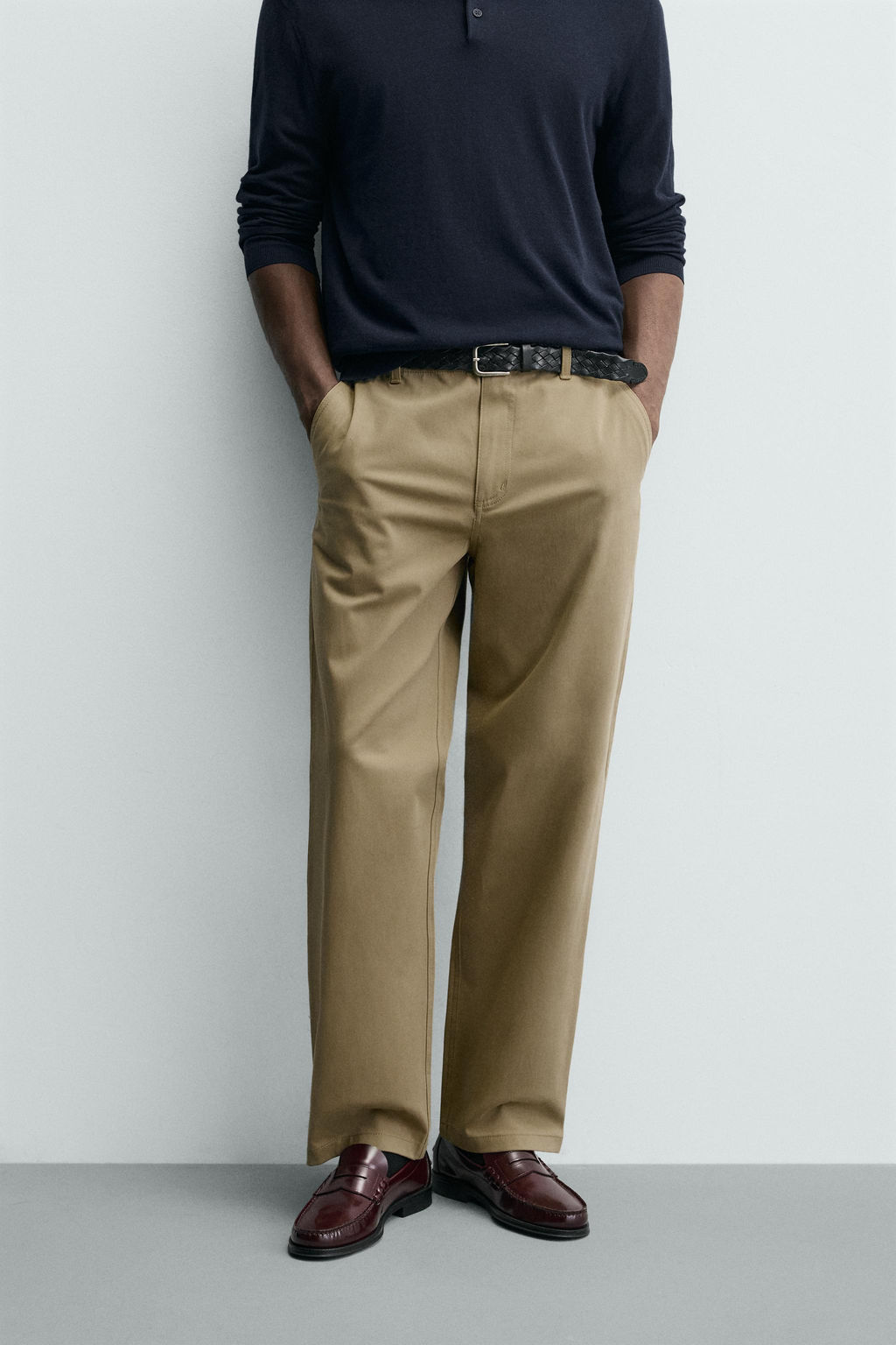 STRAIGHT-LEG CHINO TROUSERS - Zara фото 2