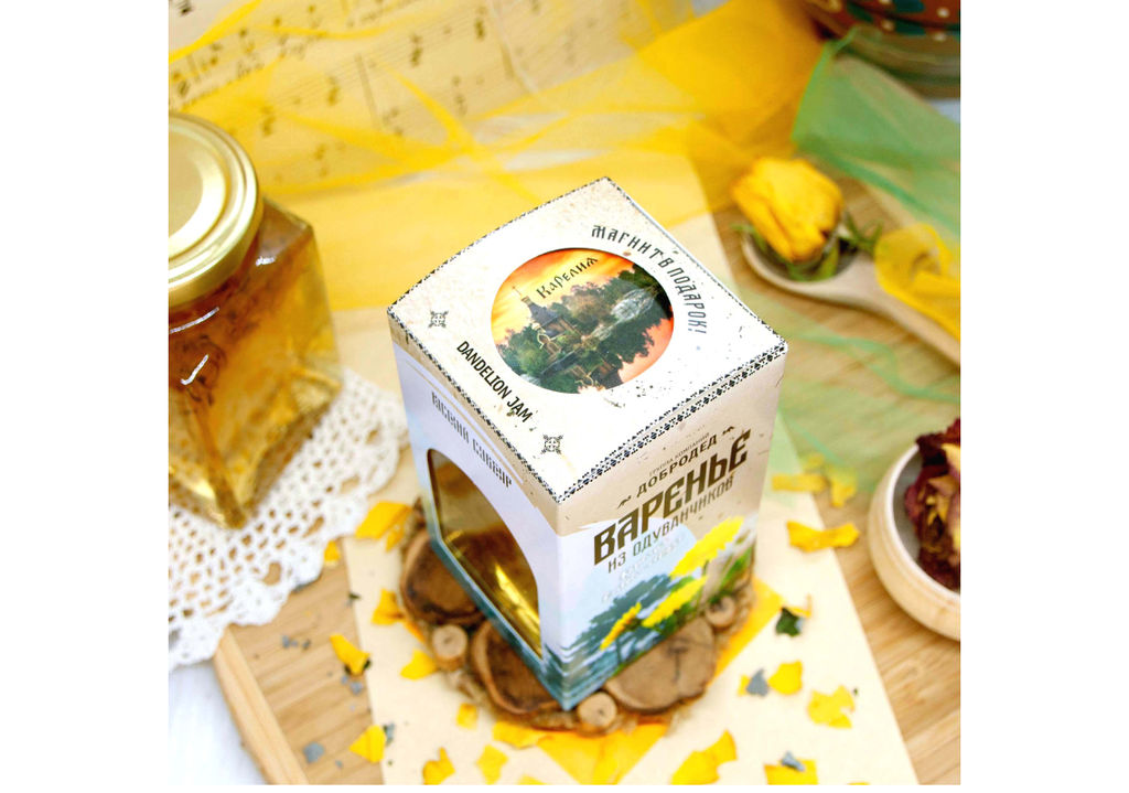 Варенье из Одуванчика баночка 300 г в коробочке с магнитиком