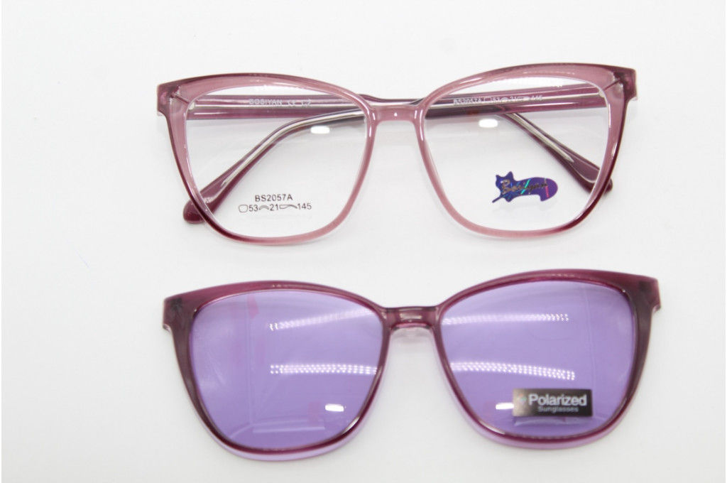 Оправа Bosiyan 2057 53-21-145 C2 с насадкой Polarized