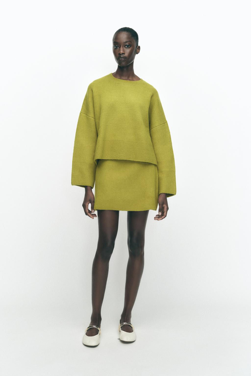 PLAIN KNIT MINI SKIRT - Zara фото 6
