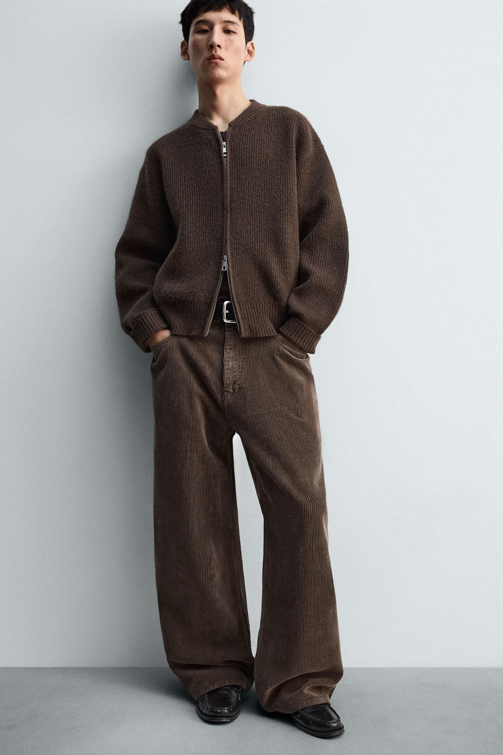 PANTAL?N RELAXED FIT PANA / Marr?n - Zara фото 6