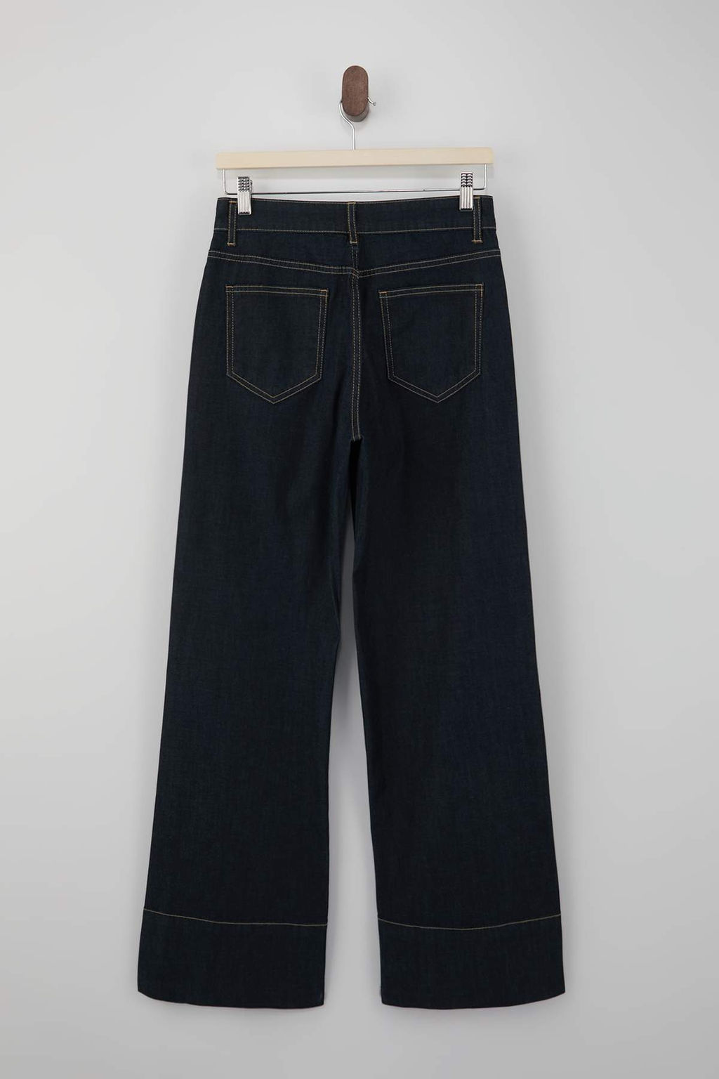 Koyu Mavi Cep Detayl? Yuksek Bel Ekstra Esnek Wide Leg Jeans TWOSS26JE00019 - Trendyolmilla фото 6