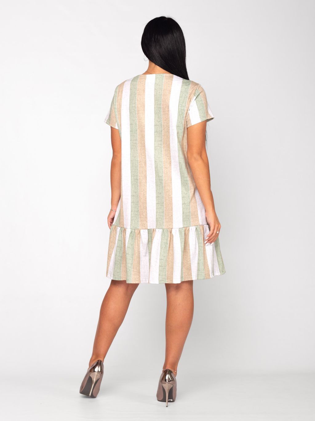 Халат женский кулирка МАЙЯ РОГОЖКА ЗЕЛЕНЬ - Domtrik Домашний трикотаж фото 3