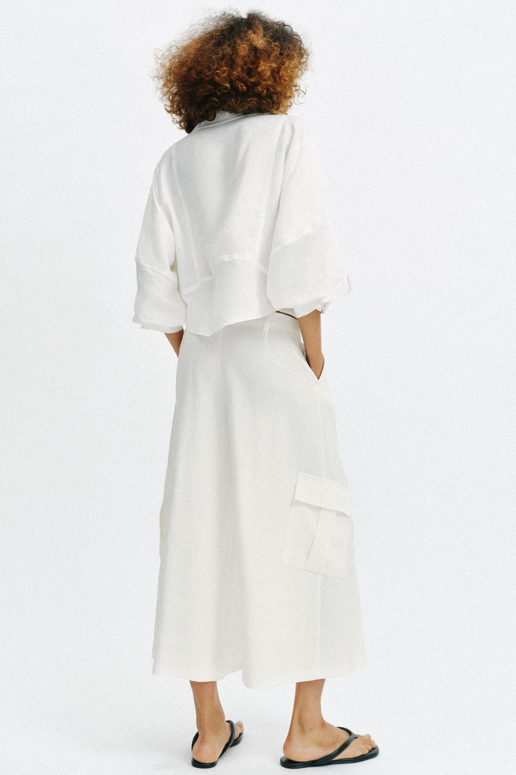 PANTAL?N CULOTTE BOLSILLOS / Crudo - Zara фото 5