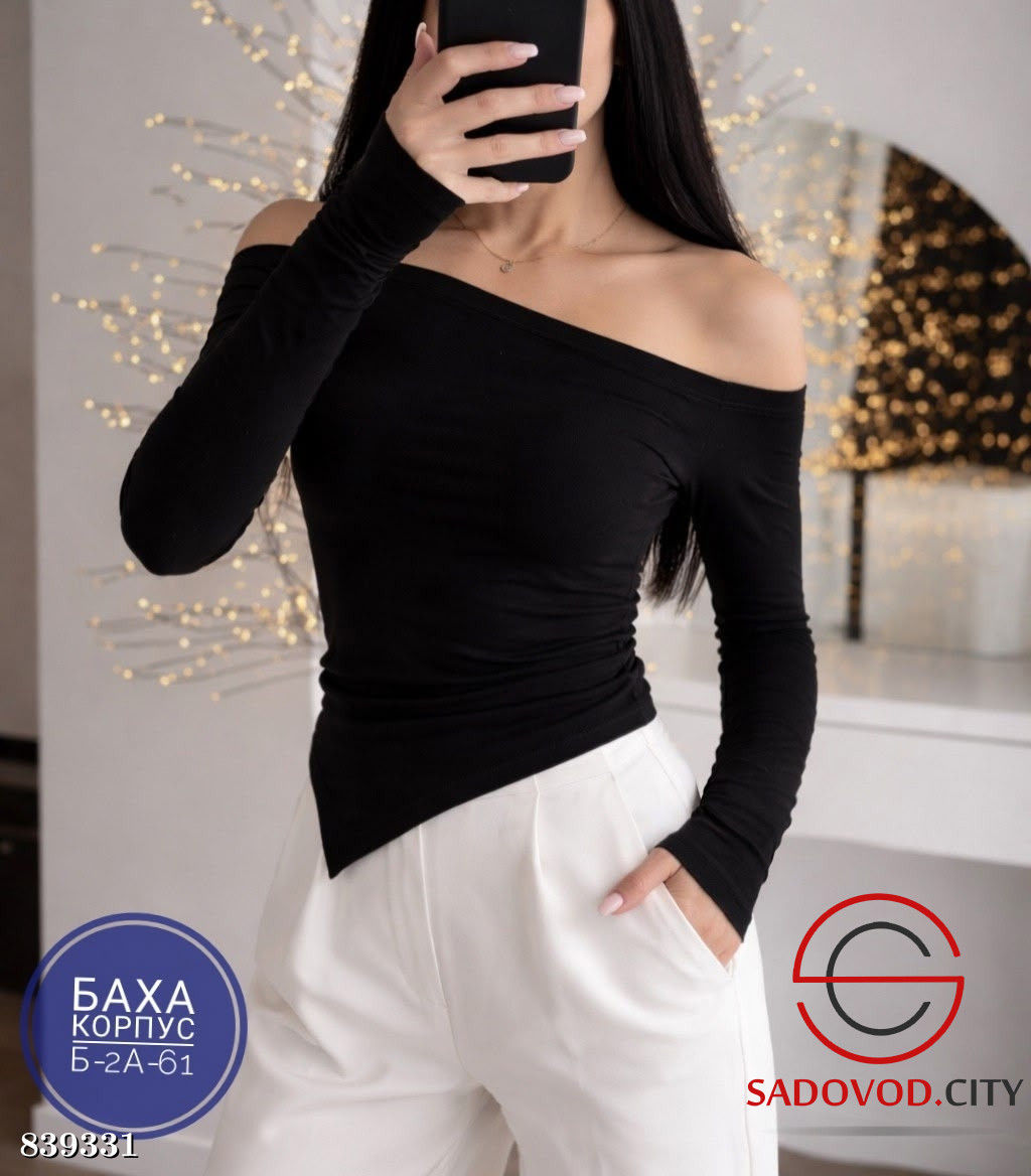 Лонгслив с открытыми плечами - Bruno фото 2