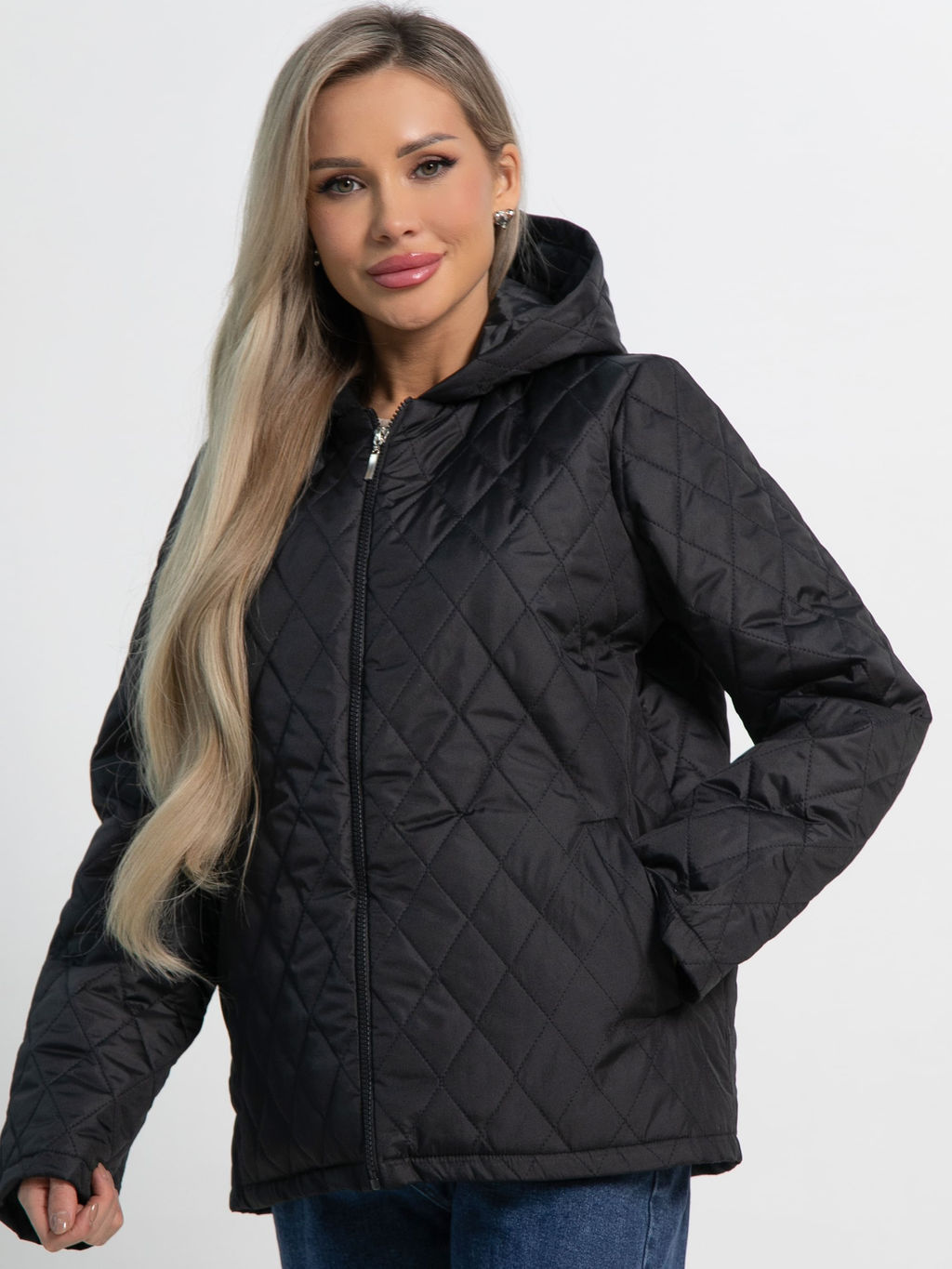 Куртка демисезонная стеганая (черная матовая) Б15194-25М - Lt collection фото 7