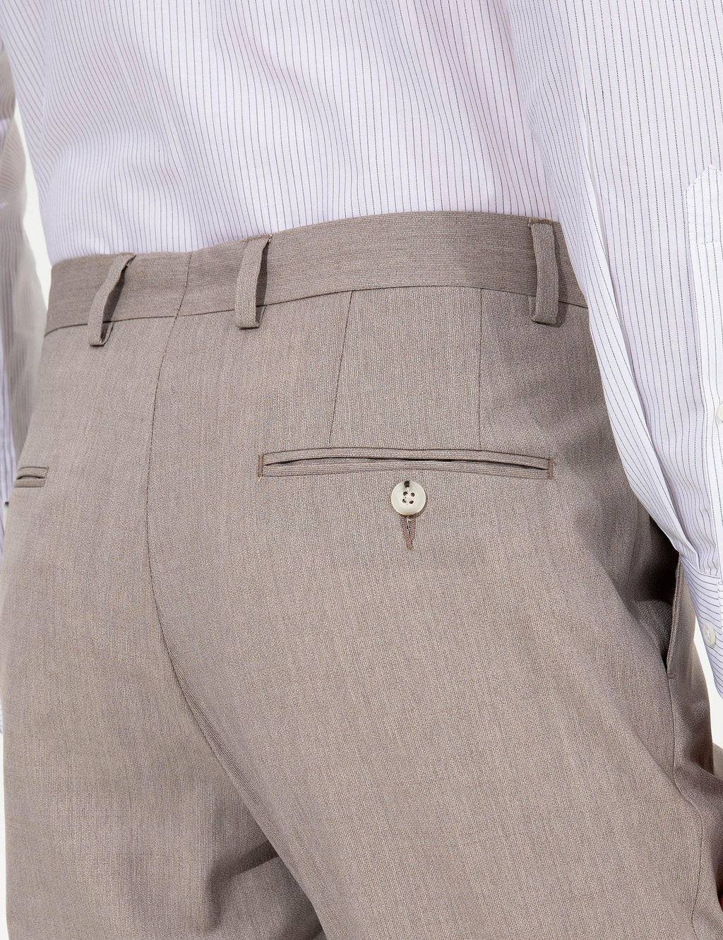 Бежевые брюки из ткани - Cacharel фото 7