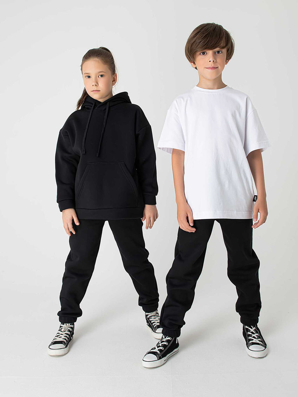 Джоггеры Уголь с карманами утепленные 7+ - Bungly фото 7