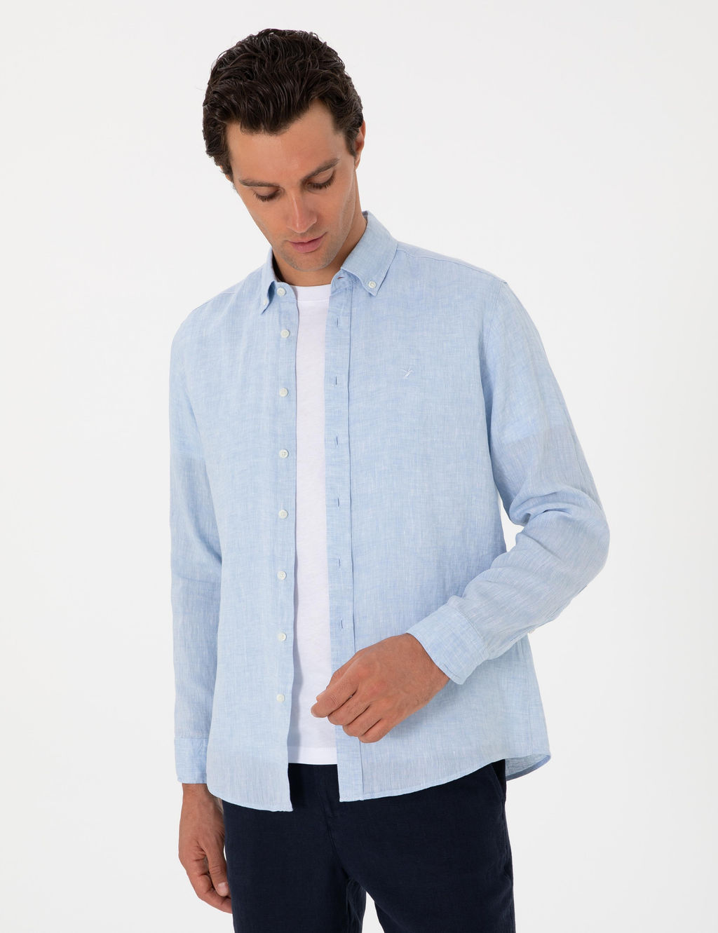 Mavi Regular Fit %100 Keten G_mlek