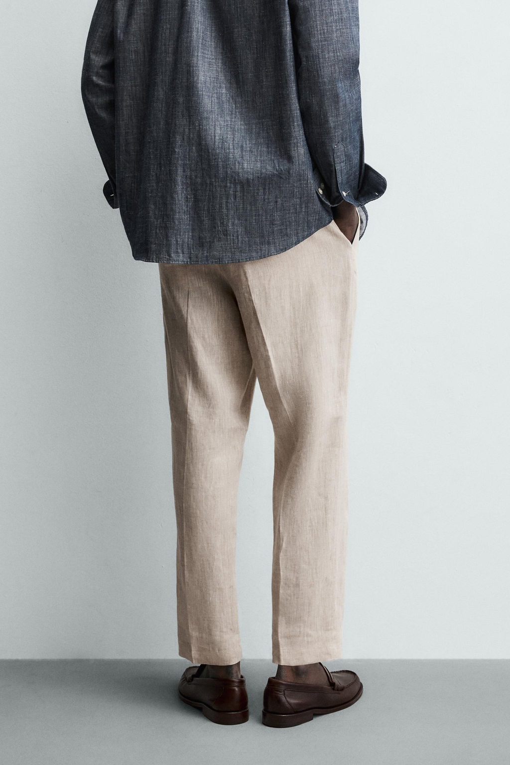 PANTAL?N 100% LINO / Beige claro - Zara фото 3