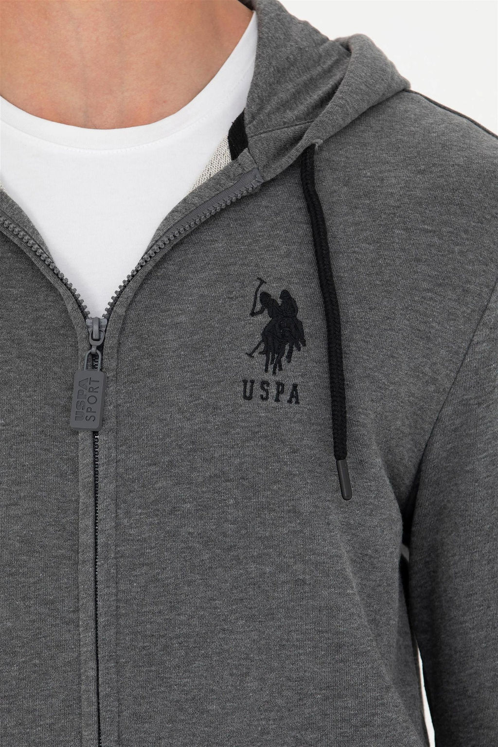 Мужской свитшот антрацитового меланжа - U.s. polo assn фото 14