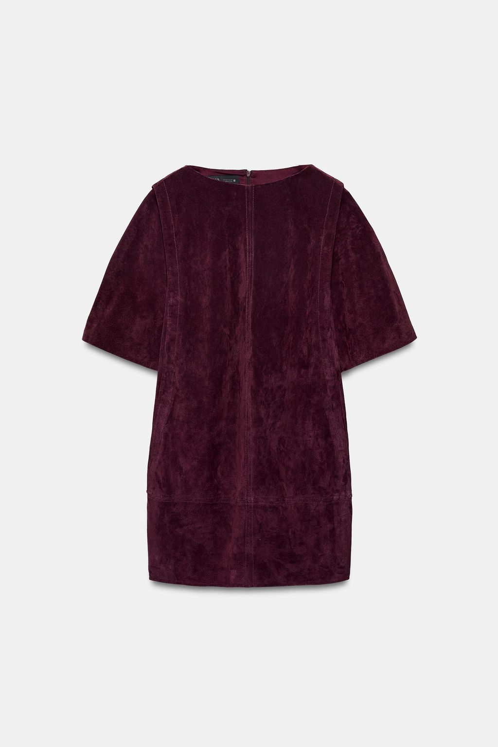 100% LEATHER SUEDE SHORT DRESS - Zara фото 12