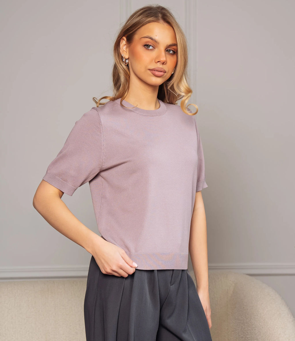 Футболка #ОКТ185001, лиловый - Dommod фото 2