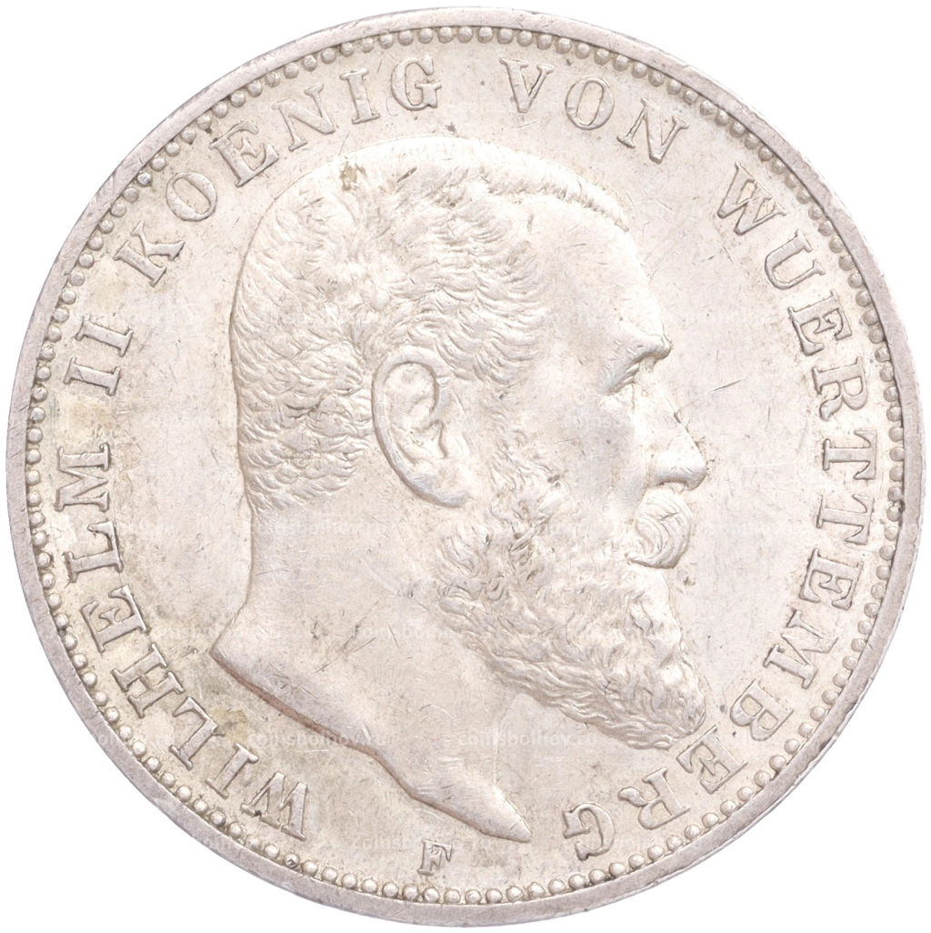 3 марки 1912 года F Германия (Вюртемберг)