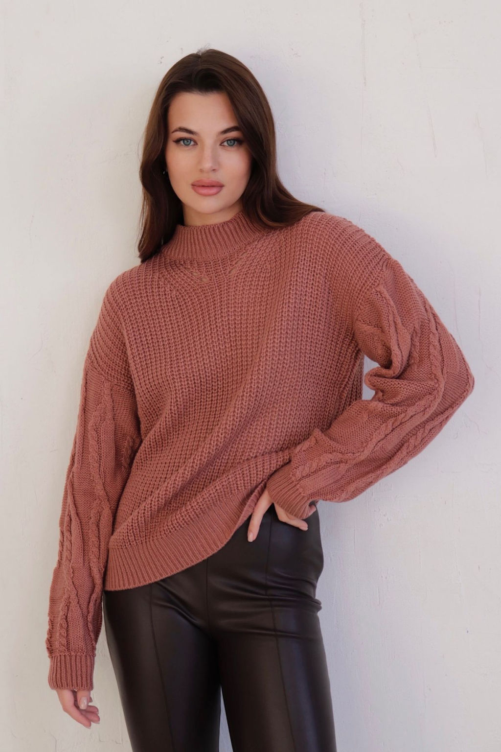 10370 Свитер в цвете розовое какао - Martichelli фото 3