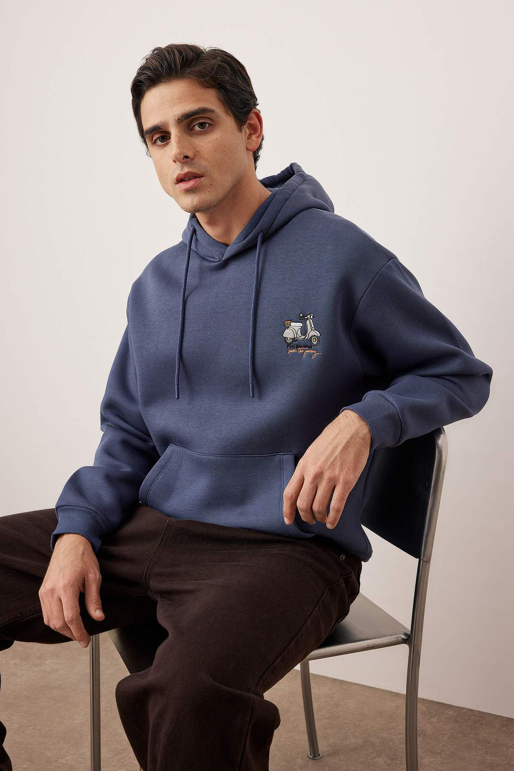 TRENDYOL MAN Haki Oversize/Genis Kesim Nak?sl? Ici Polarl? Kapusonlu Sweatshirt TMNAW25SW00016 - Trendyolmilla фото 32