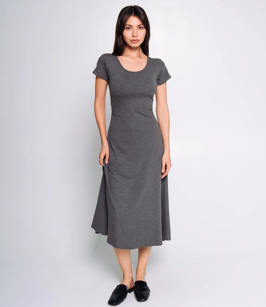 Платье #КТ8858, серый