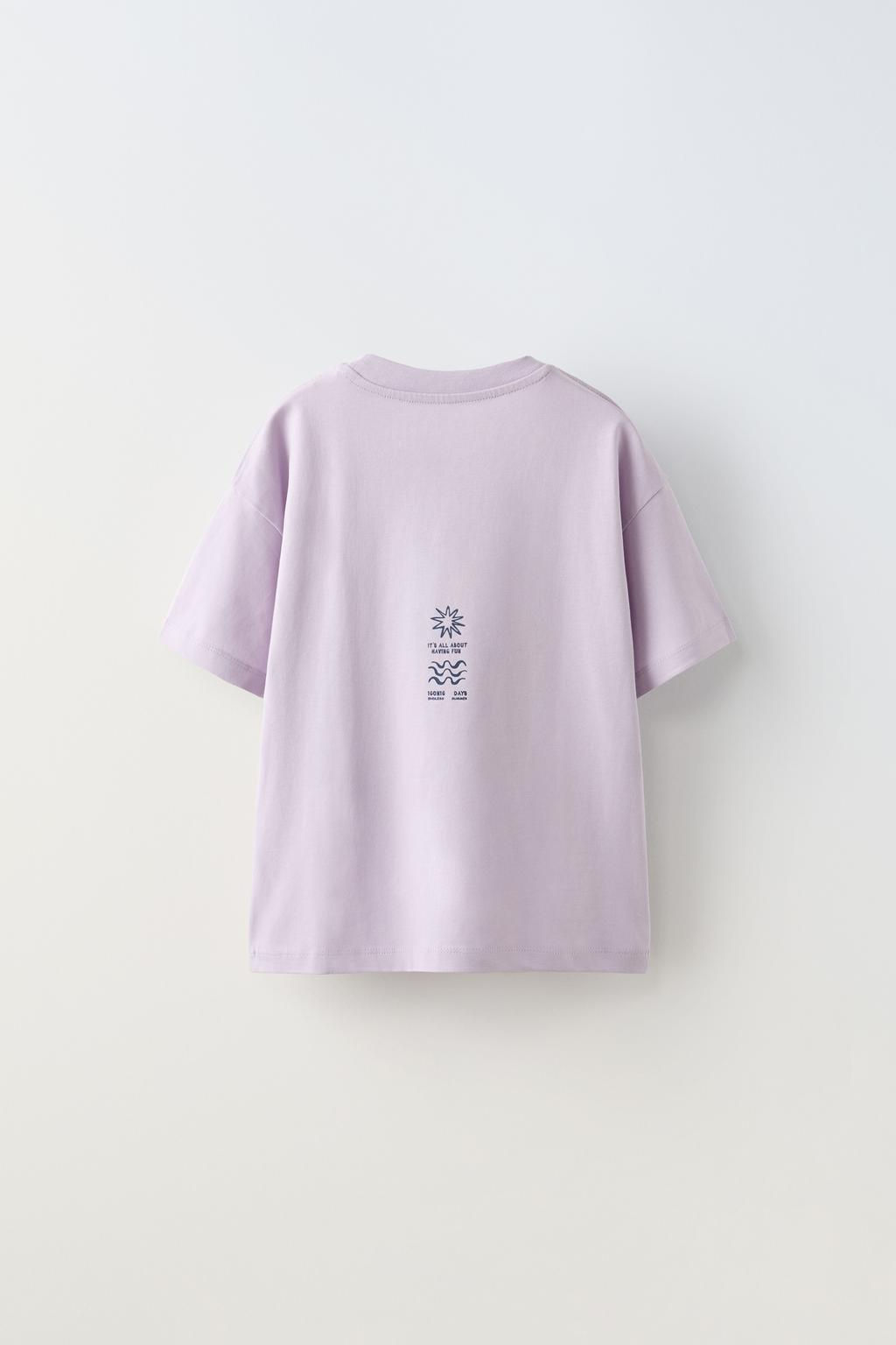 T-SHIRT WITH LABEL PRINT - Zara фото 2