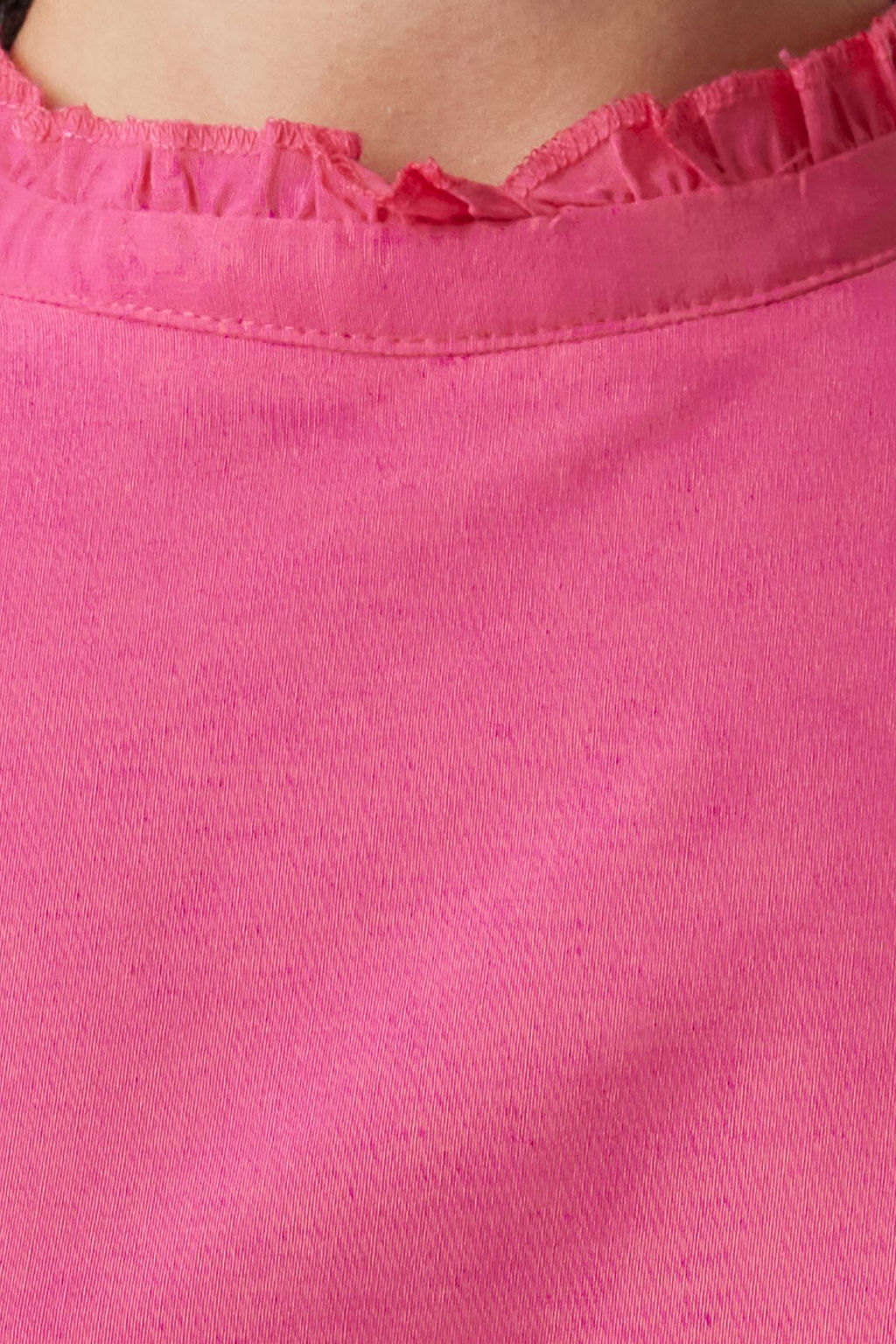 Pembe Rahat Kesim Kolsuz Mini Dokuma Elbise TWOSS22EL00139