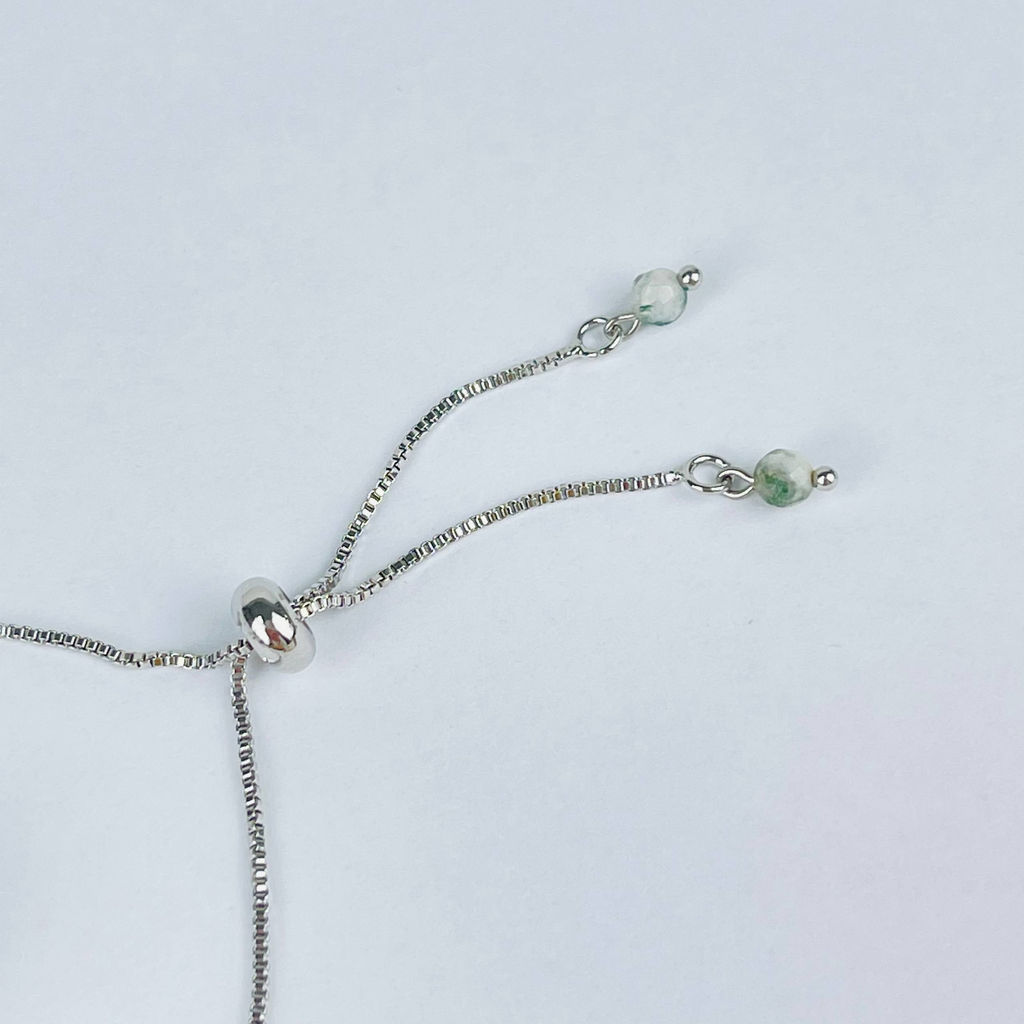 Браслет регулируемый с Моховым агатом - Радуга самоцветов фото 4