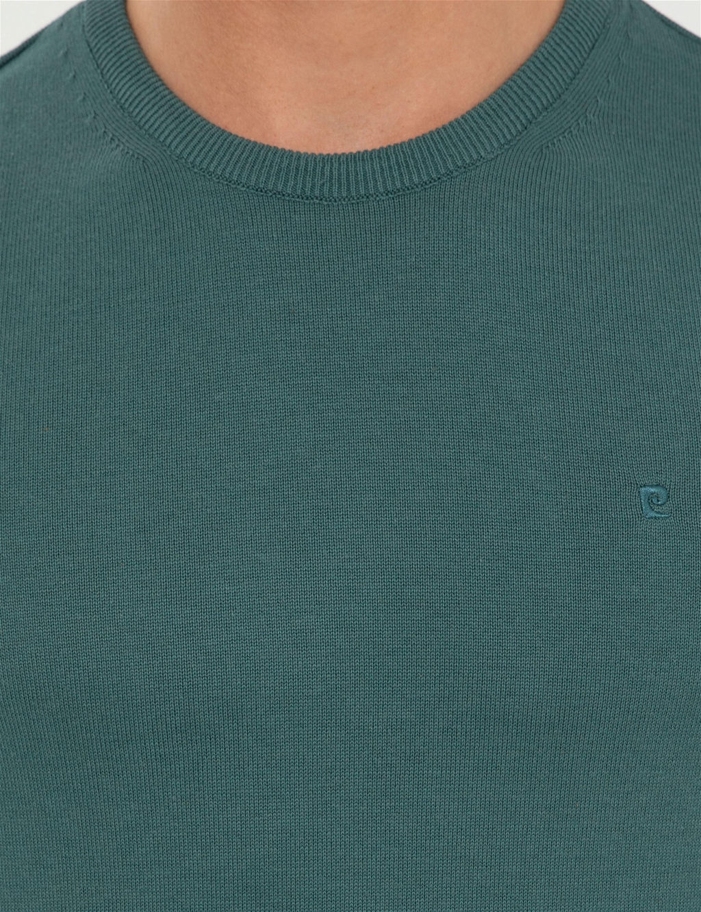 Ye_il Slim Fit Bisiklet Yaka Basic Triko Kazak - Pierre cardin фото 6