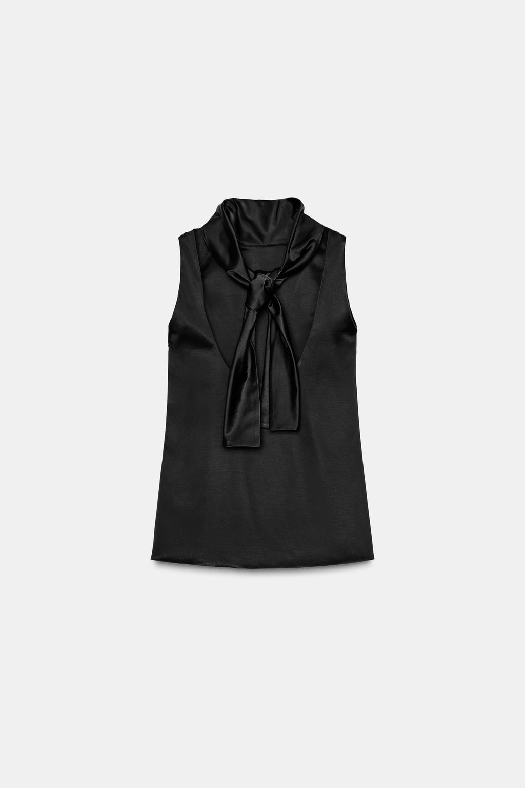 ZW COLLECTION SATIN SLEEVELESS TOP - Zara фото 10