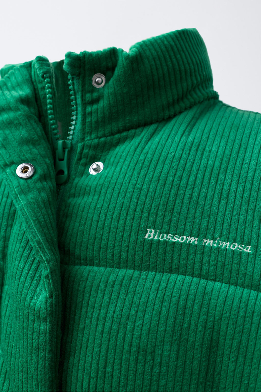 EMBROIDERED TEXT CORDUROY PUFFER JACKET - Zara фото 5