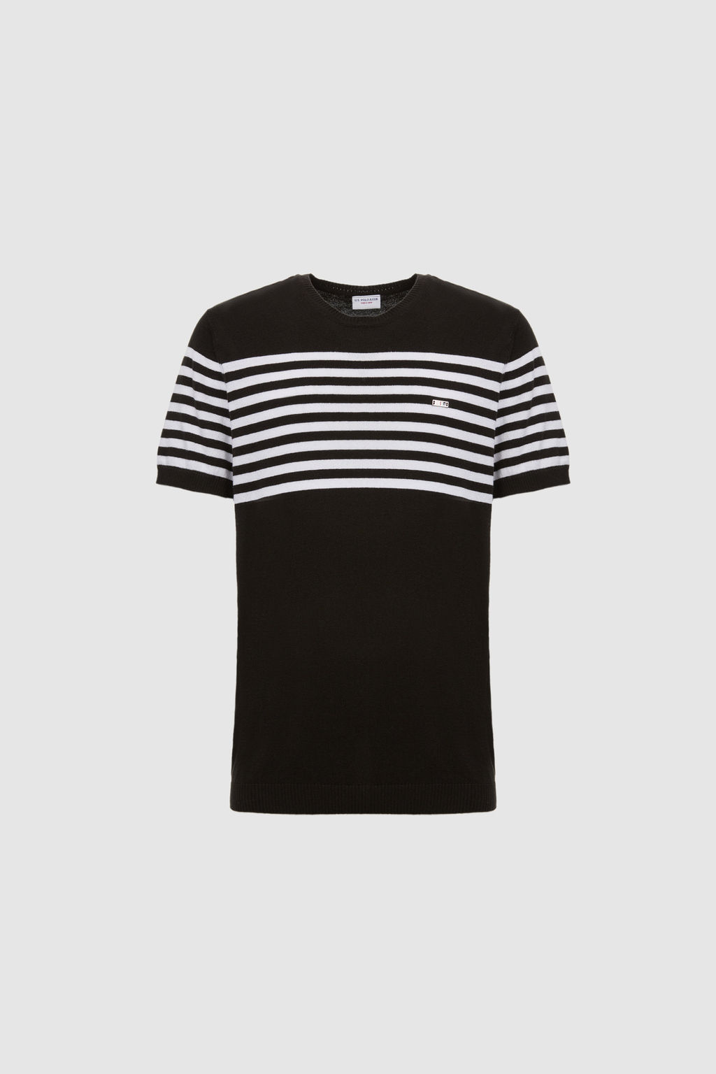 Erkek Slim Fit Bisiklet Yaka Siyah Triko TiЕГrt - U.s. polo assn фото 7