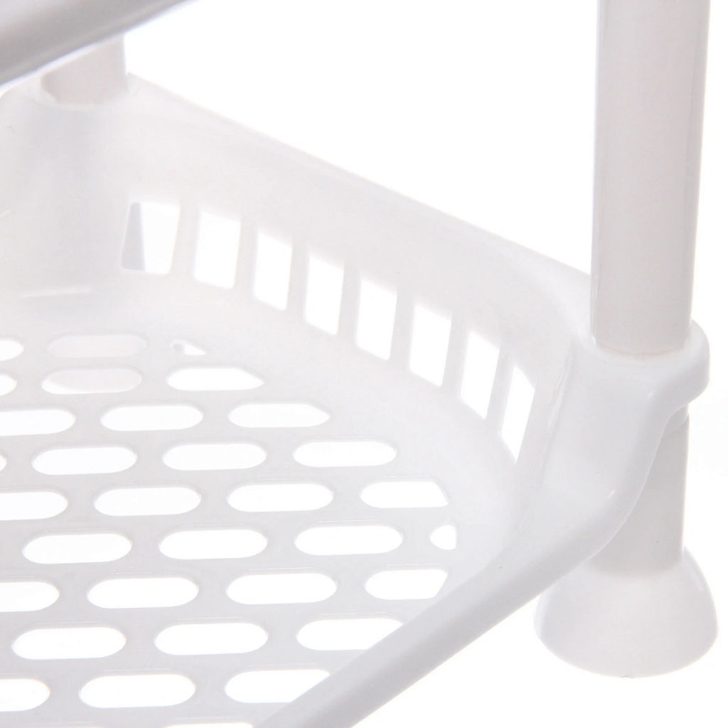 Этажерка настольная универсальная "БИСКОТТИ", цвет белый, три секции, 17.5*34*34см