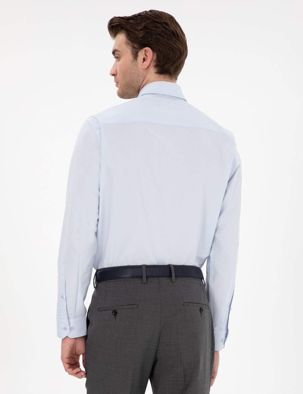 A__k Mavi Regular Fit Uzun Kollu Basic G_mlek