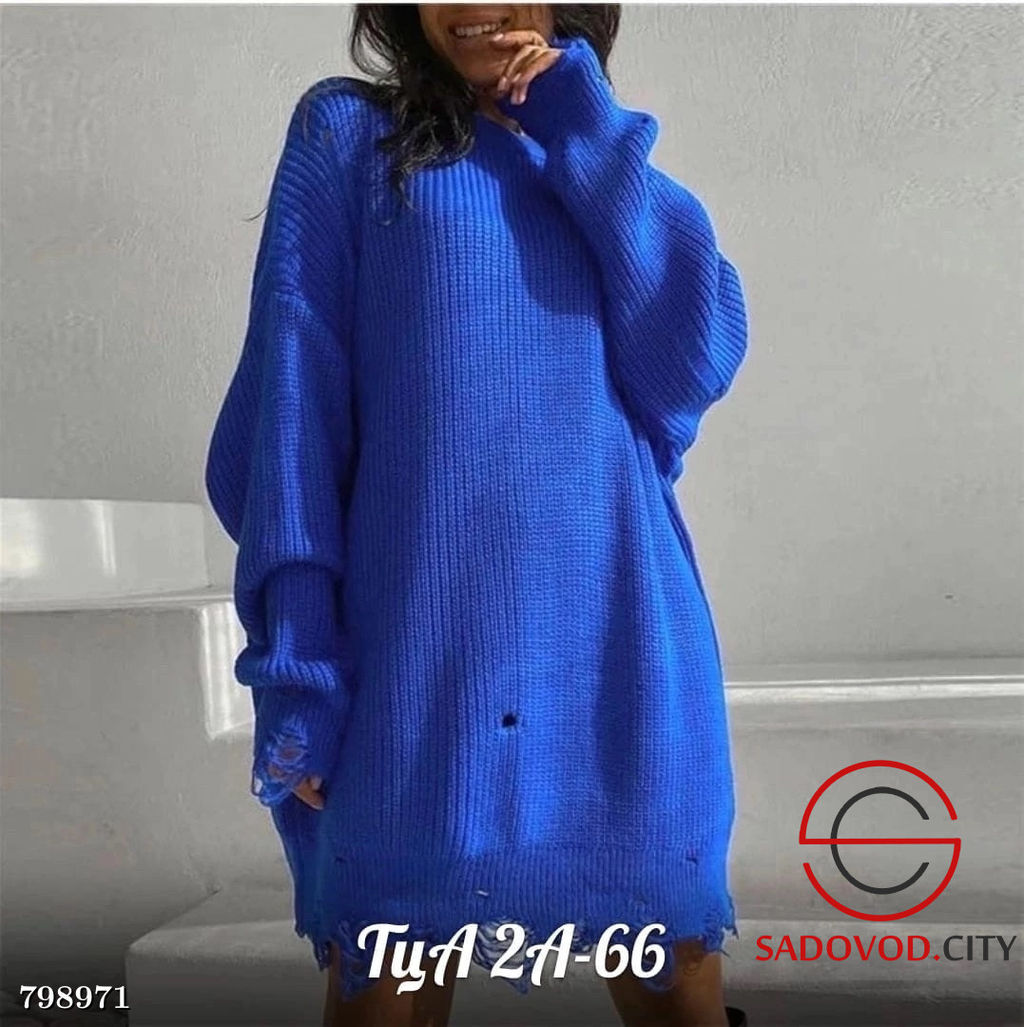 Туника оверсайз дырявый вязаный - Bruno фото 5