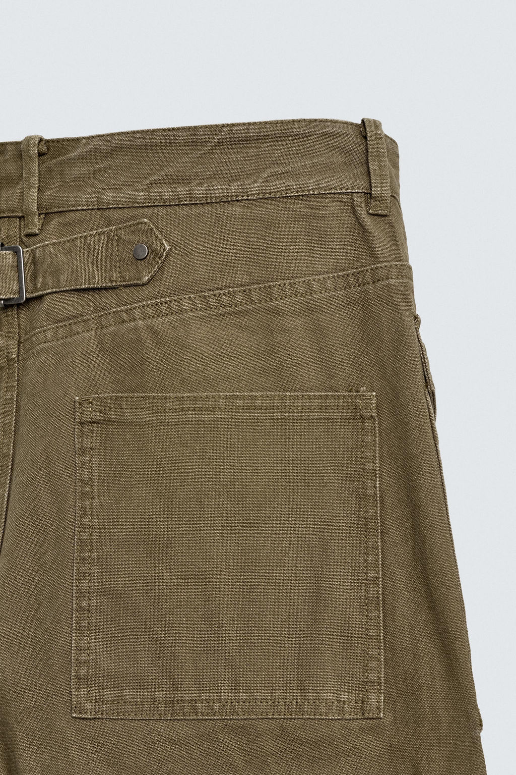 PANTAL?N WIDE FIT TRABILLA / Khaki - Zara фото 11