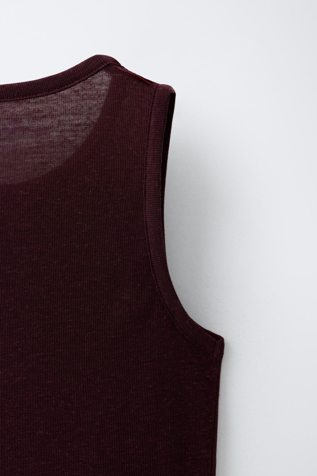 CAMISETA CON LINO / Marr?n - Zara фото 5